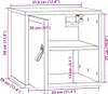 vidaXL Armadio a muro bianco 31,5x30x30 cm in legno di pino Anteprima dell’immagine prodotto 7