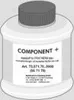 A bottle of chemical component with a label. Produktbild-Vorschau