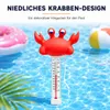 Schwimmendes Poolthermometer Kinder Pool Thermometer Krabbe Produktbild-Vorschau 2