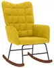 hojdacie kreslo vidaXL Yellow Velvet Náhľad obrázku produktu 7