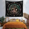 Mandala-Wandteppich 1 Stk, Boho-Wanddekoration Blau-Gold, Produktbild-Vorschau 4