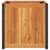 Pflanzkübel 45x45x44 cm Massivholz Akazie und Stahl Produktbild-Vorschau 5