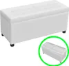 vidaXL Coffre de siège rembourré Similicuir blanc Voir les images du produit 8