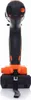 A close-up, rear view of a black and orange cordless drill. Anteprima dell’immagine prodotto