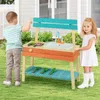 COSTWAY Cuisine extérieure pour enfants, cuisine en bois Voir les images du produit 2