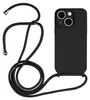 Handyhülle Schwarz mit Handykette Band für IPhone 14 Produktbild-Vorschau 1