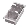 A gray plastic organizer tray with dividers, shown from a diagonal angle. Anteprima dell’immagine prodotto