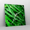Wanduhr - Quadrat - Glasuhr - Natur Gras Wasser Tropfen - Produktbild-Vorschau 4