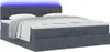 vidaXL Ottoman-Bett mit Matratze & LEDs Dunkelgrau 160x200 Produktbild-Vorschau 6