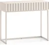 A light beige console table with a fluted drawer front and metal legs, shown against a white background. Anteprima dell’immagine prodotto