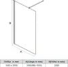 SONNI Walk in duschwand mit Haltestange 100x200cm, 8mm Produktbild-Vorschau 7