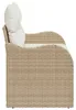vidaXL Gartensofa mit Kissen Beige 121 x 62 x 69cm Produktbild-Vorschau 5