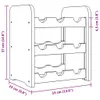 vidaXL Stojan na víno 33x25x37 cm z masívneho borovicového Náhľad obrázku produktu 7