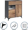 Komodee, Kommode Buffet Orvieto 3D, Eiche/Anthrazit, Breite Produktbild-Vorschau 6