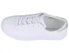 A white sneaker with silver accents on a white background. Produktbild-Vorschau