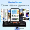 A tablet displaying various app screens, with text highlighting storage capacity and RAM. Náhled obrázku produktu