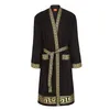 Luxus Bademantel Kimono Mäander schwarz gold für Damen & Produktbild-Vorschau 4