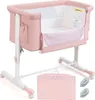 COSTWAY 3in1 Beistellbett, Babywiege, Reisebett neigbar, Produktbild-Vorschau 1