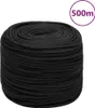 vidaXL Bootsseil Schwarz 6 mm 500 m Polypropylen Produktbild-Vorschau 6