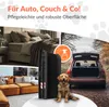 Collage showing a dog ramp in different settings: a bedroom, a car trunk, and a living room with a sofa. A dog is also present. Produktbild-Vorschau