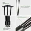 A collage of four close-up images showing details of black hairpin legs for furniture. Podgląd zdjęcia produktu
