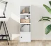 vidaXL Regał biały 31x24x102 cm Materiał drewnopochodny Podgląd zdjęcia produktu 3