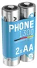 ANSMANN Telefon Akku AA 1300 mAh 1,2V, 2 Stück Produktbild-Vorschau 2