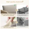 A collage of images comparing the quality of materials used in a garden lounge set. Produktbild-Vorschau