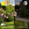 LUMILED Solárne záhradné svietidlo LED, guľa, dymovošedá, Náhľad obrázku produktu 4