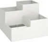 vidaXL Pot de fleurs de jardin Blanc 80 x 80 x 60 cm Acier Voir les images du produit 1