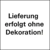 The image contains text on a white background, indicating that the delivery does not include decoration. Náhled obrázku produktu
