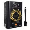 Sitia Premium Gold 0,2 % Olivenöl 3L Kanister mit schwarzem Silikonpinsel auf weißem Grund Produktbild-Vorschau