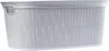 A gray laundry basket with a textured pattern and handles, shown against a white background. Produktbild-Vorschau