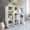 Knižnica FineBuy 108 cm s mnohými priehradkami, biela, Náhľad obrázku produktu 1