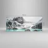 Bilder auf glas - Einteilig - Berge See Schnee - 100x40cm - Produktbild-Vorschau 3