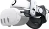 A white and black VR headset with a battery pack attached to the head strap, shown against a white background. Produktbild-Vorschau