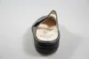 A black Finn Comfort clog is shown from the back on a white background. Podgląd zdjęcia produktu