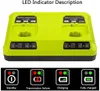 P117 Chargeur Dual Port pour Ryobi Chargeur 18V Voir les images du produit 2