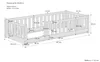Kinderbett, Holzbett 90x200 mit Rundumsicherung Kiefer Produktbild-Vorschau 2