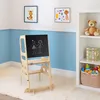 Kondela Montessori učící věž s tabulí 3v1 Magan - přírodní Náhled obrázku produktu 2