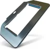 A close-up, angled view of a metallic drip tray frame for a coffee machine. Produktbild-Vorschau