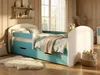 Kinderbett 160x80 Blau mit Matratze & Schublade – Produktbild-Vorschau 3