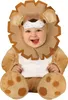 A baby wearing a lion costume, sitting and smiling. Voir les images du produit