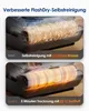 Two images showing a cleaning roller with text descriptions of cleaning and drying processes. Produktbild-Vorschau