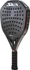 A black and orange padel racket is shown against a white background. Produktbild-Vorschau