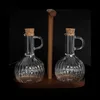 Elegantes Öl- & Essigspender Set mit Holzständer - 320 ml Produktbild-Vorschau 4