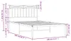 vidaXL Bettgestell mit Kopfteil Metall Schwarz 100x200 cm Produktbild-Vorschau 6