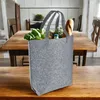 2x Filz Shopper XXL Filztasche Grau Set Einkaufstasche Produktbild-Vorschau 6