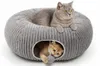 Katzen Tunnel Bett Katzenhöhle Kuschelbett Katzenhaus Höhle Produktbild-Vorschau 1