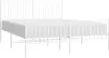 A white metal bed frame with a mattress is shown against a white background. Náhled obrázku produktu